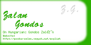 zalan gondos business card